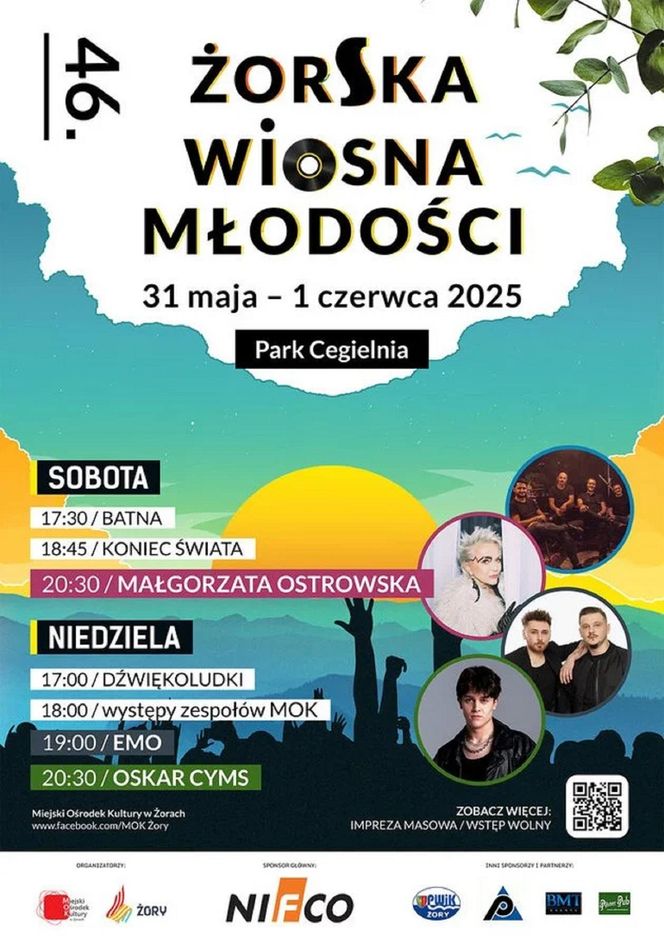 Małgorzata Ostrowska, Koniec Świata i Oskar Cyms na Żorskiej Wiośnie Młodości. Bezpłatne koncerty i atrakcje