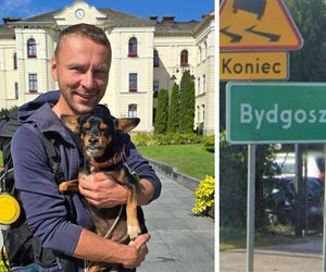 Maszerują z Zakopanego na Hel. Darek i jego pies Pindol zrobili przystanek w Bydgoszczy: „Czuć tu luz”