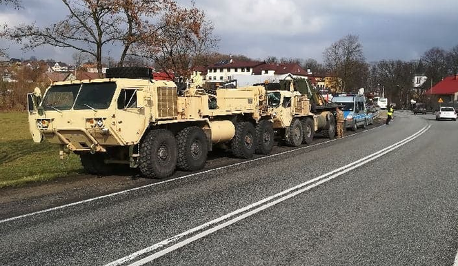 Wypadek pojazdów... amerykańskiej armii w Małopolsce!