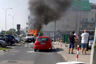 Samochód eksplodował na Bemowie. Wiemy kim są ofiary wypadku [WIDEO, AUDIO] 