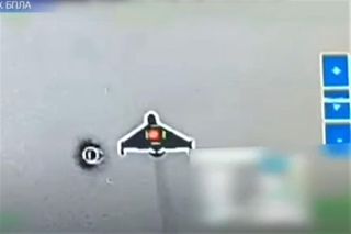 Dron Shahed-136 w obrazie z głowicy systemu Vampier 