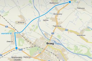 Mapa obwodnicy Brzegu