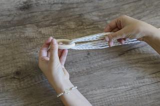 Instrukcja wykonania makramy na doniczkę – krok 3.