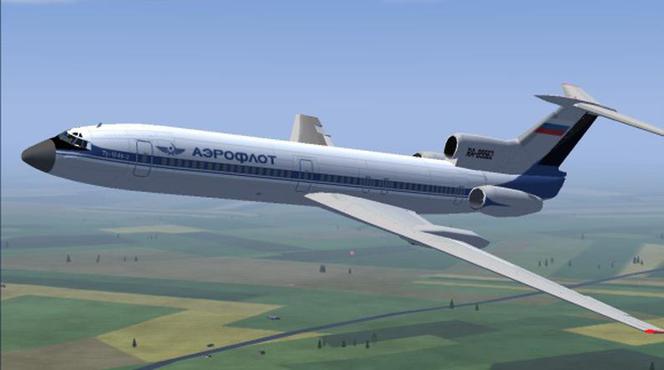 Tu-154 w symulatorze FlightGear Flight Simulator 01