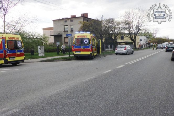 Chciała skręcić przed karetką na sygnale. Sama trafiła do szpitala