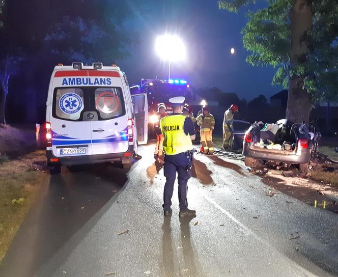 Tragiczny wypadek pod Mogilnem! Zginął kierowca i pasażerka