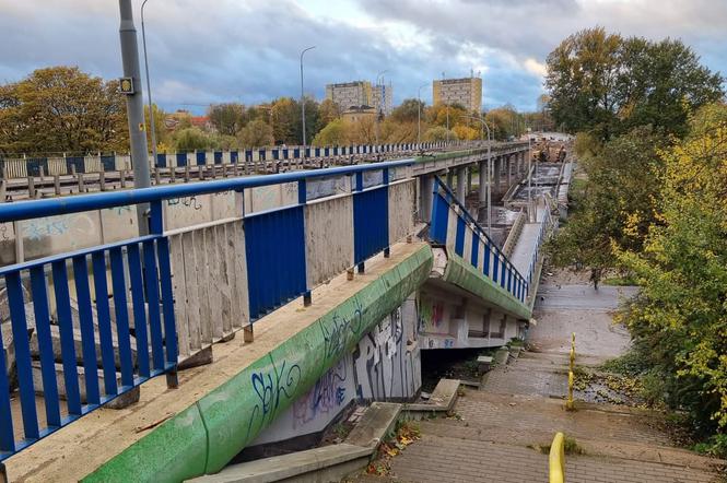 Koszalin: Most zawalił się na samochód