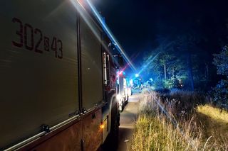 Wypadek na S1 w Katowicach. Samochód wypadł z drogi i stanął w płomieniach!