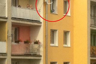 Pięciolatek na balkonie