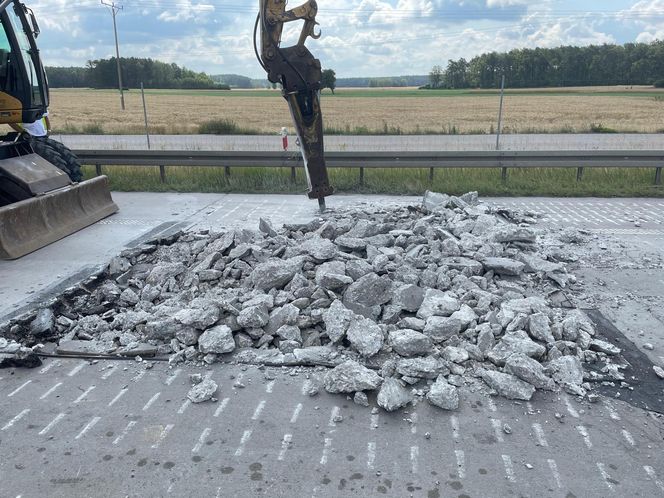 Remont betonowej S8 Polichno - Studzianki