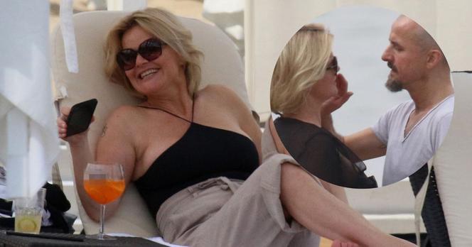 Monika Richardson z ukochanym na plaży