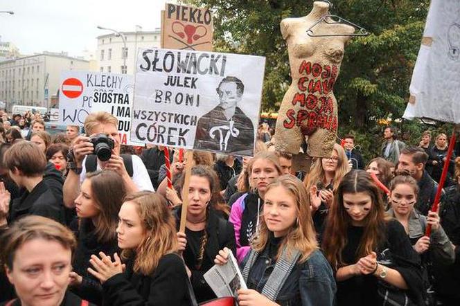 Strajk kobiet w Warszawie, zdjęcie archiwalne