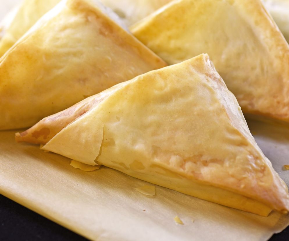 rożki z ciasta filo