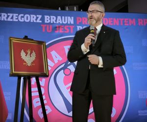 Grzegorz Braun spotkał się z wyborcami w Lesznie