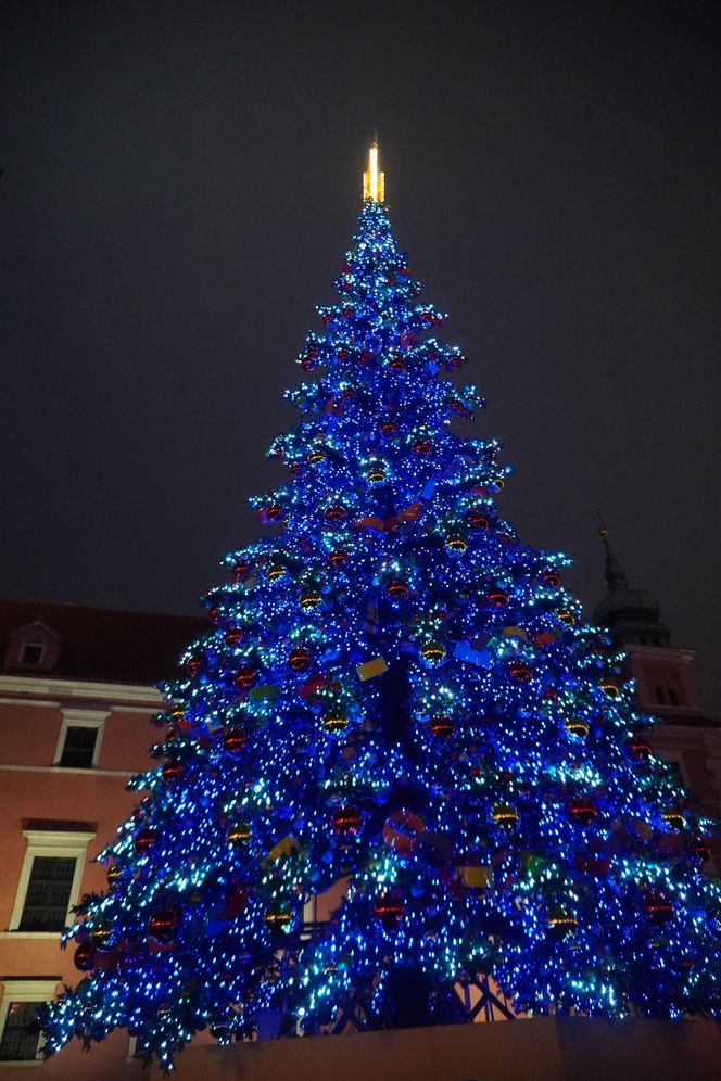 Świąteczna iluminacja placu Zamkowego 7.12.2024