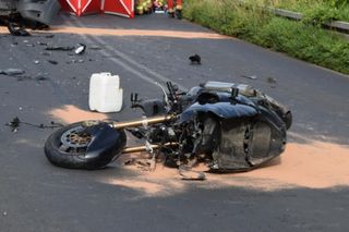 Wypadek motocyklisty 