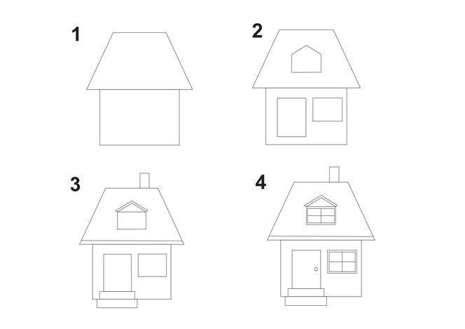 Jak Narysować Dom Przykładowy Rysunek Domu Mjakmamapl