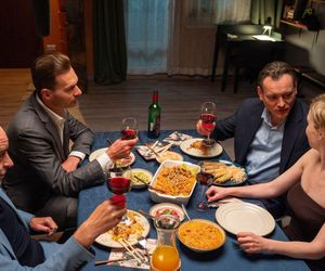 Barwy szczęścia odc. 3249. Bazylow (Andrzej Szeremeta), Robert Stefaniak (Paweł Ławrynowicz), Sonia (Weronika Nockowska)