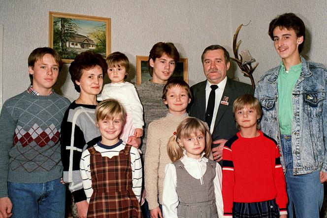 Lech Wałęsa z rodziną