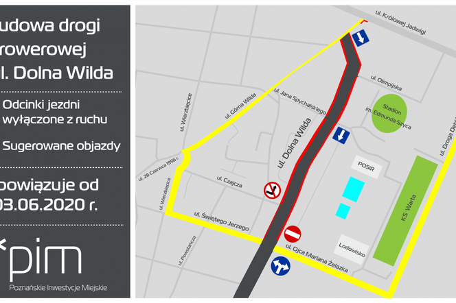 Kolejny etap budowy drogi rowerowej wzdłuż ul Dolna wilda coraz bliżej! Co się zmieni?