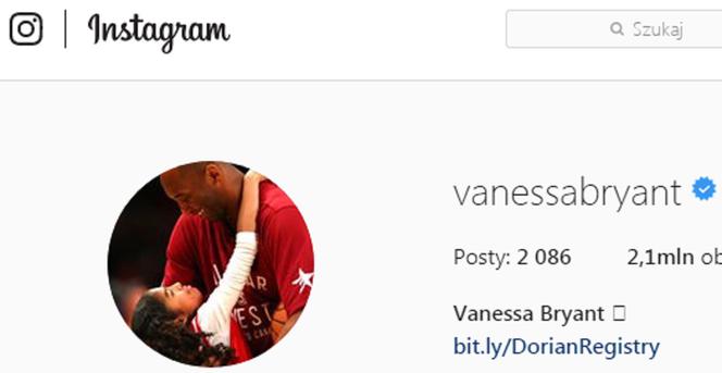 Vanessa Bryant - zdjęcie profilowe na Instagramie