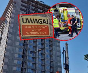 Wypadek na budowie hotelu. Dwóch pracowników spadło z 18. piętra