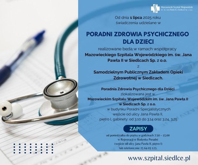 poradnia zdrowia psychicznego dla dzieci w Siedlcach