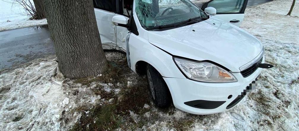 Śląskie: Koszmarny wypadek. 24-latka jechała z dwójką dzieci. Jej auto wbiło się w drzewo. Interweniował LPR