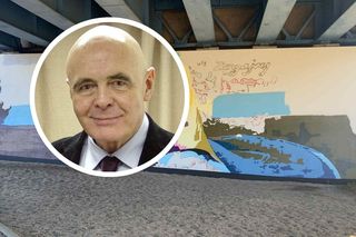 W Bydgoszczy powstał mural ze Stanisławem Tymem. Gwiazdę filmu „Miś” upamiętniono pod wiaduktem [GALERIA]