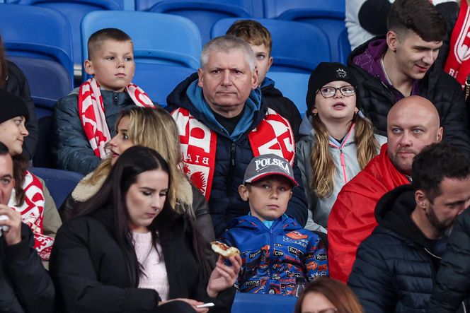 Kibice na meczu Polska -Nowa Zelandia na Stadionie Śląskim