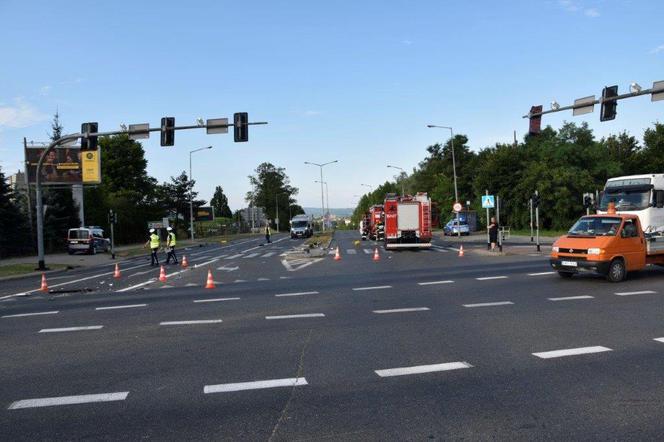 Wypadek na ulicy Nowodąbrowskiej w Tarnowie