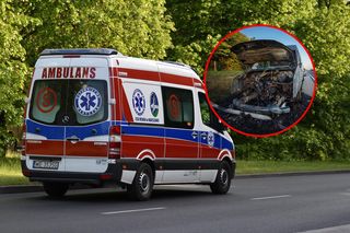 Dwa auta spłonęły na S17. Próbowali pomóc przy wypadku, zostali potrąceni