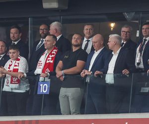 Karol Nawrocki i Kacper Meyna na meczu Polska - Finlandia
