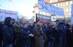 Protest pocztowców w Katowicach