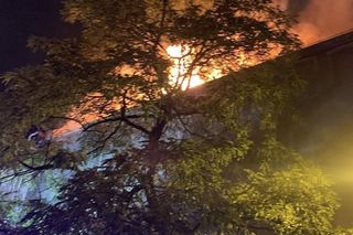 Pożar kamienicy w centrum Katowic