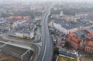 Estakada i tory kolejowe w Chorzowie