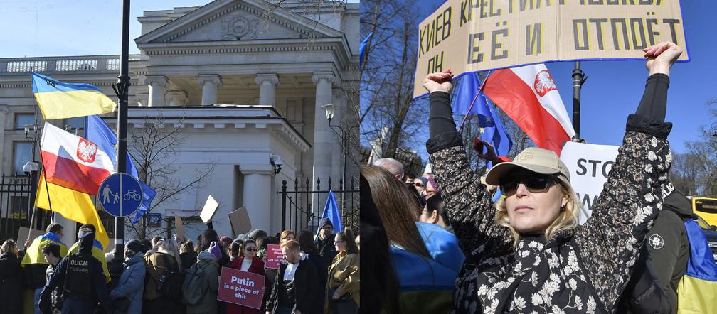 Protest pod Ambasadą Rosji