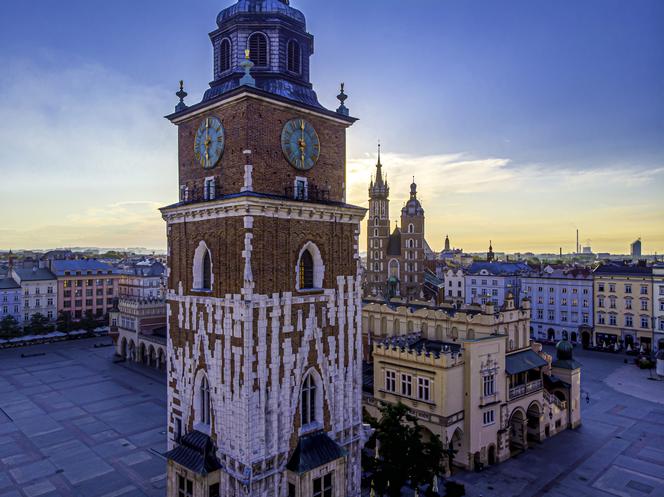 Wieża starego ratusza na Rynku w Krakowie