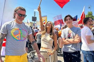 Małgorzata Rozenek i Radosław Majdan na Marszu 4 czerwca
