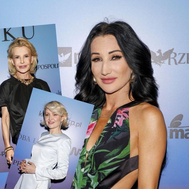 Racewicz w skórze, Steczkowska w kwiatach, a Żukowska w bieli! Taka ścianka to rzadkość!