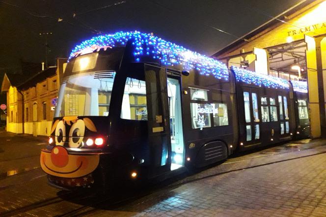 Świąteczny tramwaj w Toruniu