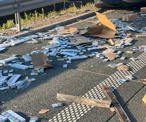 Wypadek ciężarówki z bydłem ujawnił przemyt papierosów
