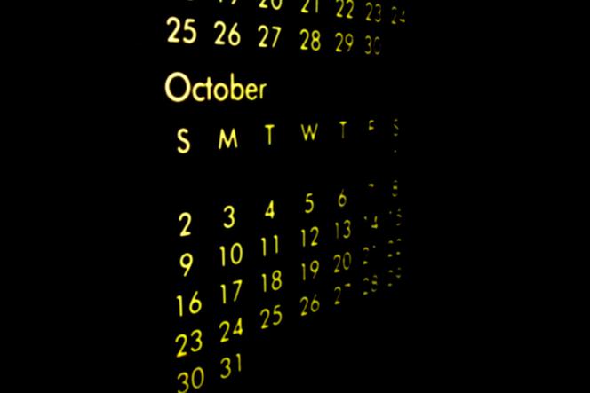 Kalendarz październik
