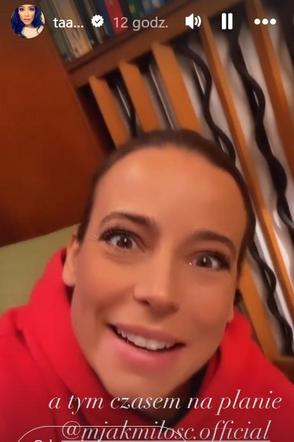 Anna Mucha (Magda), na planie M jak miłość
