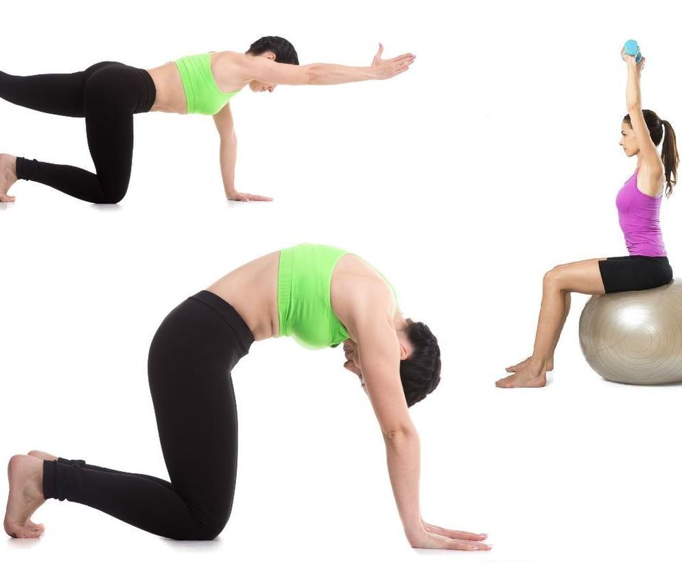 Ćwiczenia z piłką fitnessową są najbezpieczniejsze dla kręgosłupa, ponieważ odciążają odcinek lędźwiowy.