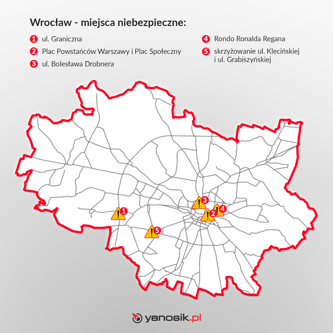 Najniebezpieczniejsze miejsca we Wrocławiu