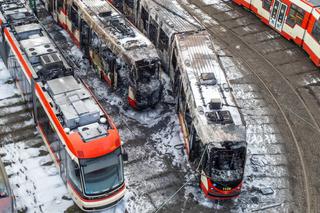 Pożar w zajezdni tramwajowej w Nowym Porcie