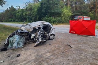Nocna makabra na DK 12! Kierujący chevroletem nie żyje. Wjechał pod tira [ZDJĘCIA]