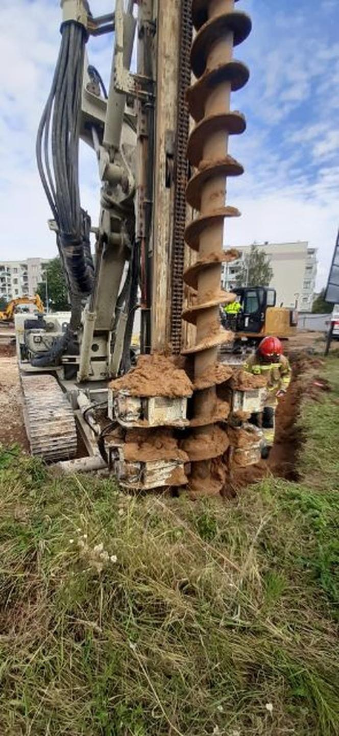 Uszkodzony gazociąg w Kielcach. Strażacy w akcji