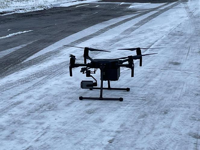 Policyjny dron nad ulicami Tarnowa